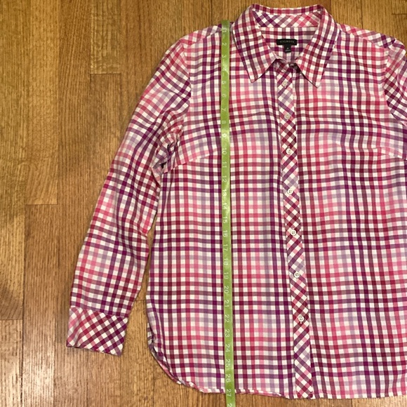 Talbots Red Plaid Cotton Button Down Top Size Medium - Picture 13 of 13